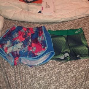 Nike pros and regular shorts